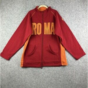 Roma Full Zip Track Warmup Sweatshirt Jacket Mens XXL Soccer Italy Pockets*
